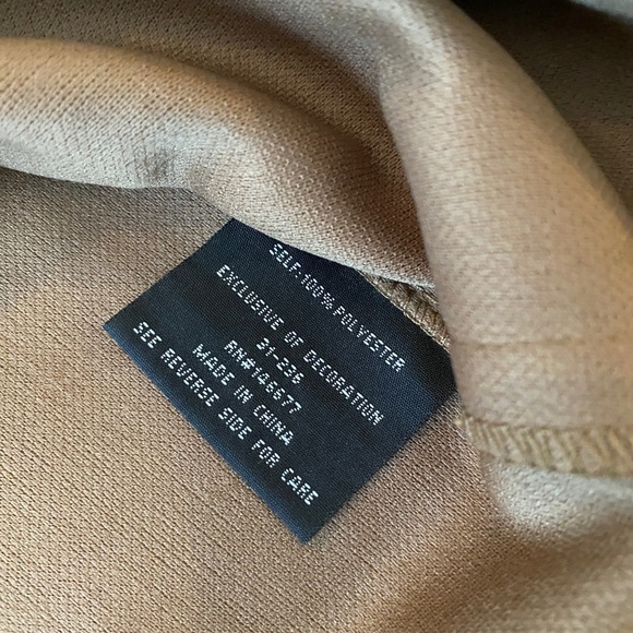 Lily & Lavender Sophisticated Studded Brown Vegan Suede Pencil Skirt - Picture 5 of 10